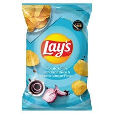 LAYS POTATO CHIPS CARIB ONION BALSAMIC 105G